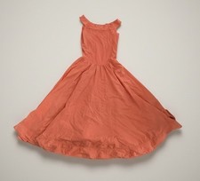 LUNA LUZ DRESS ORANGE BOHO GIPSY FIT FLARE OFF THE SHOULDERS TYE SZ SMALL