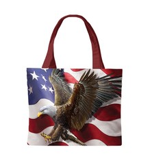 Briarwood Lane Everday American Freedom Eagle Canvas Tote 15" x 14" x 7"