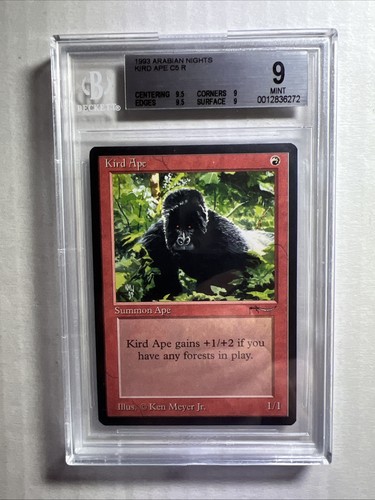 MTG Arabian Nights Kird Ape BGS 9 Quad++ Mint (x2 9.5 subs) 1993