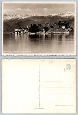 Vintage Isola Bella Lago Maggiore Italy Real Photo Postcard RPPC Lake Como
