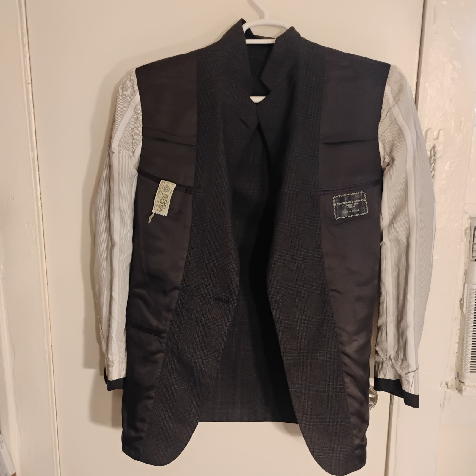 Huntsman Son  Mens Jacket Blazer Wool  41R Working Cuff One Btn Savile England 