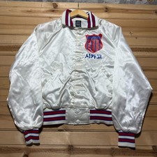 Vintage 80s KAAAA Chicago Satin Bomber Jacket USA Made Size Small