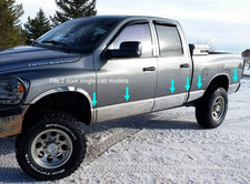 2002-2008 Dodge Ram Regular Cab Long Bed Rocker Panel Trim 6 Stainless Steel 2002-2008 Dodge Ram Regular Cab Long Bed Rocker Panel Trim 6 Stainless Steel