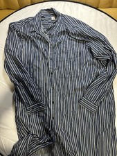 Gap Women's Blue and White Dress XXL Long Sleeve