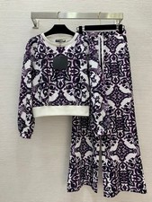 2025 autumn hot sales runway show embroidery Stereoscopic tops+pants suit SMLXL