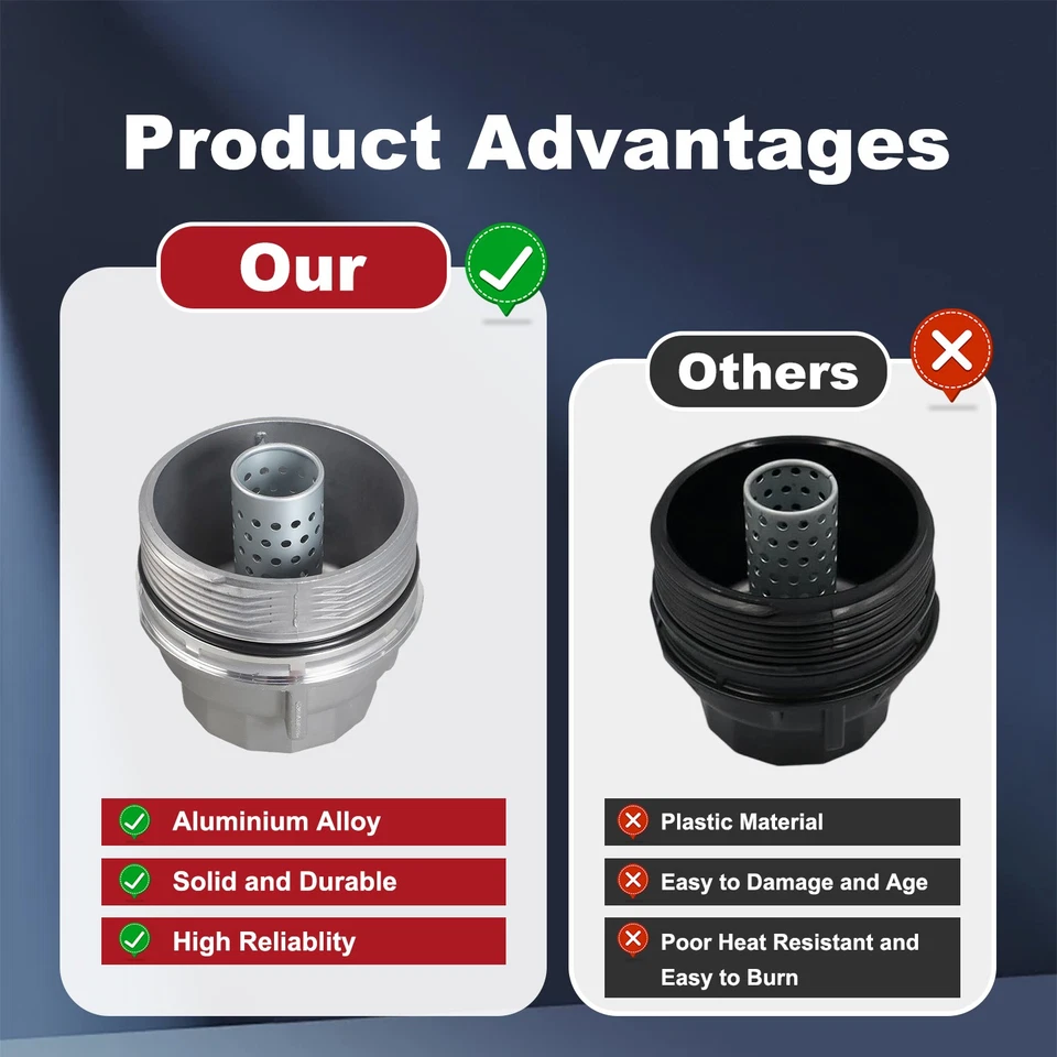 Cubierta de tapa de carcasa de limpiador de aceite para Toyota RAV4 Tundra Lexus ES300h GS450h IS350 Foto 4 de 4