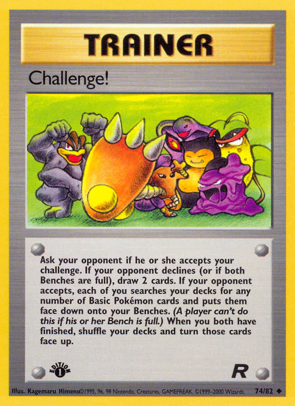 Challenge! 74/82 Uncommon Team Rocket Pokemon Unlimited Moderately Played