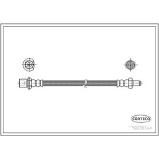 Bremsschlauch Vorne, Links, Rechts Corteco für Toyota Land Cruiser _J7_ 