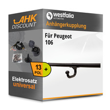 Für Peugeot 106 1991-1996 WESTFALIA Anhängerkupplung starr + 13polig E-Satz NEU
