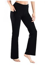 Petite/Regular/Tall Women's Bootcut Yoga Pants Medium/27" Inseam Petite Black