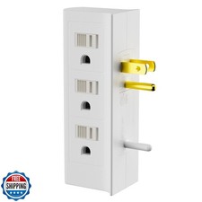6 Outlets Splitter, 6-Outlet with Sliding Safety Covers, Grounded