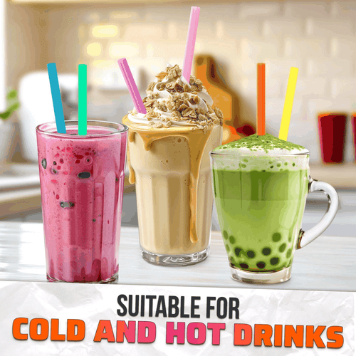 Large Pack of 300 Boba Straws Individually Wrapped – Thick Smoothie Straws - Afbeelding 5 van 9