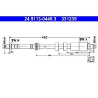 Bremsschlauch ATE 24.5113-0440.3 FüR BMW 3Er