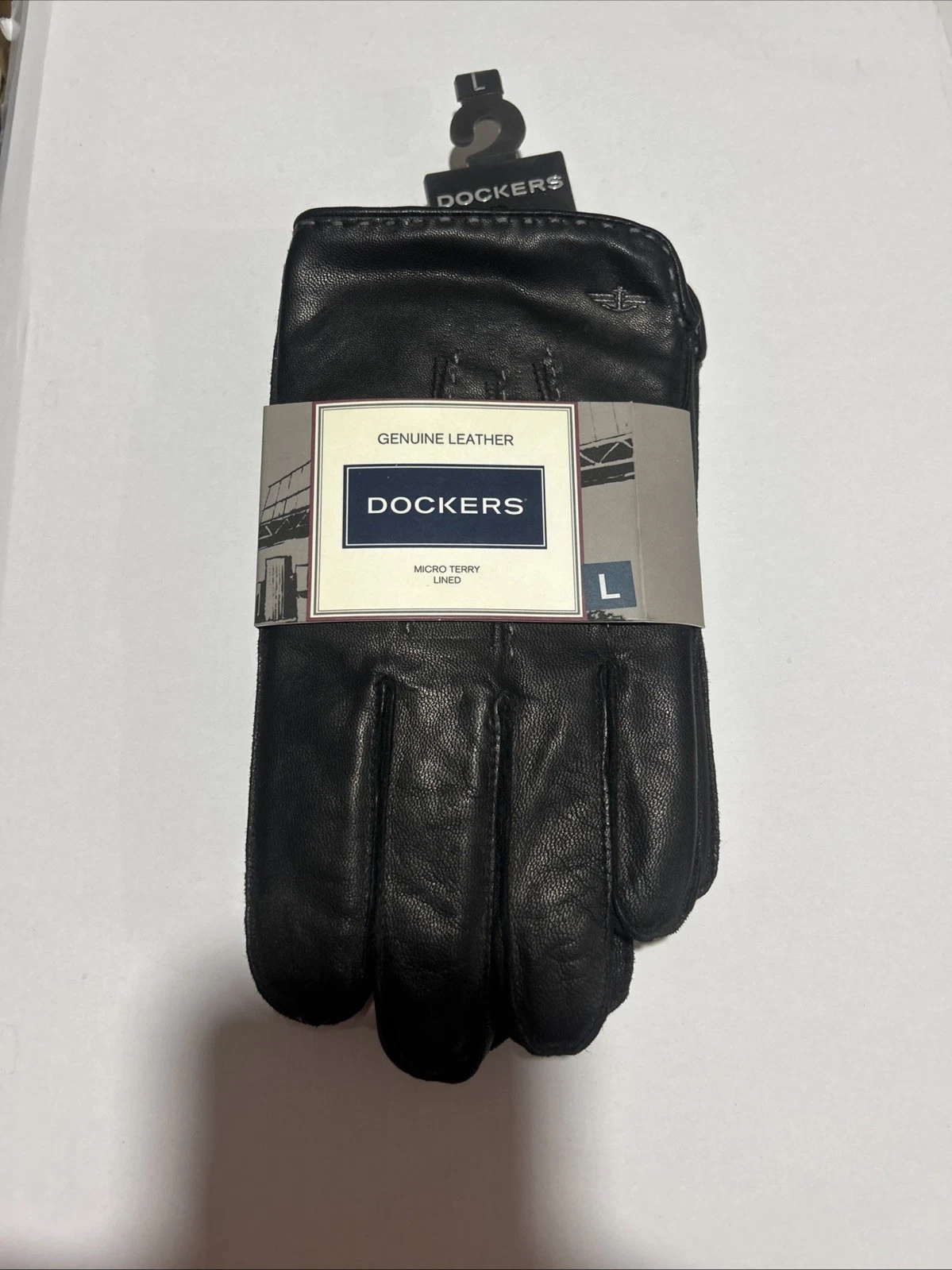 Dockers Genuine leather Gloves - Micro Terry Lined - Large