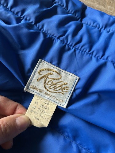 Vtg Roffe 70s Ski Jacket L 100% Premium Down Filled Puffer Snow Coat RAINBOW USA - Picture 3 of 15