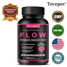 Organic Beet Root Powder 1300mg Per Serving 120Capsules Support Digestive Health