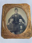 Civil war tintype of 3 confederate soldiers
