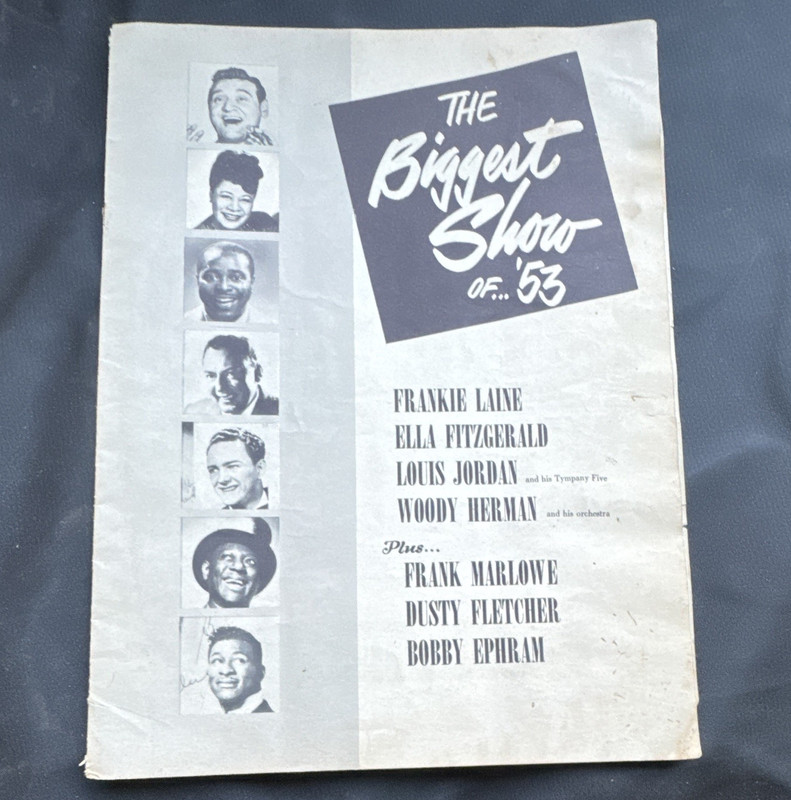 The Biggest Show of 1953 Program Booklet Frankie Laine Ella Fitzgerald