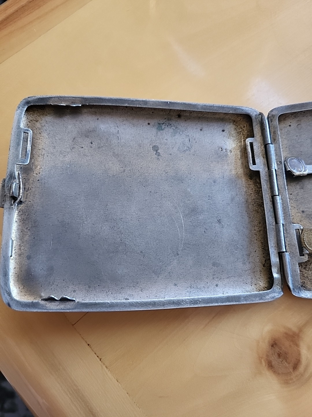 Vintage Silver Cigarette Case Signed Alpakkai - image 3