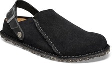 NIB Birkenstock LUTRY Premium Suede Women's Clogs Black Size 11