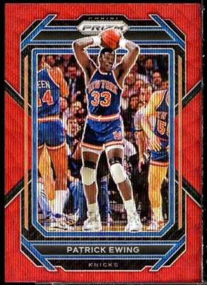 Patrick Ewing Card 2022-23 Panini Prizm Prizms Ruby Wave #275 