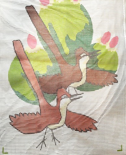 Printed Latch Hook Rug Canvas ROADRUNNER Birds by Decorative Woods ? - Picture 2 of 6