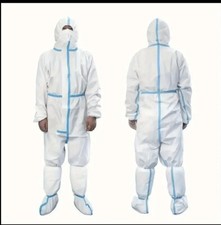 Size XL Disposable Protective Coverall w/Hood Elastic Cuff Painting working Suit