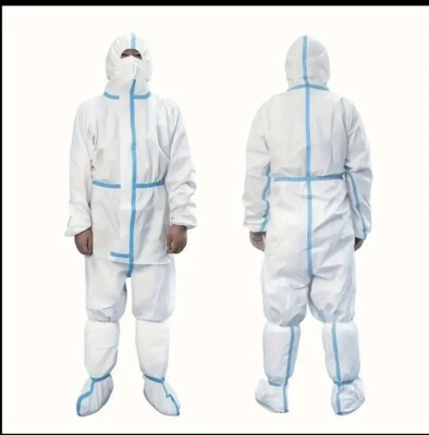 Size XL Disposable Protective Coverall w/Hood Elastic Cuff Painting working Suit