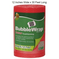 Red, Bubble Wrap, Strap 12 Wide X 30' Long, Protection Barrier Packing Supplies Red, Bubble Wrap, Strap 12 Wide X 30' Long, Protection Barrier Packing Supplies
