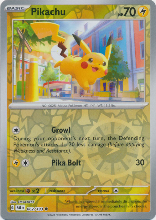 Pokemon Paldea Evolved Pikachu Reverse Holo 062/193 | eBay