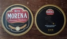 Birra Morena RARE x2 Beer Mats Coasters Italy Italian Beer Lager Basilicata NEW