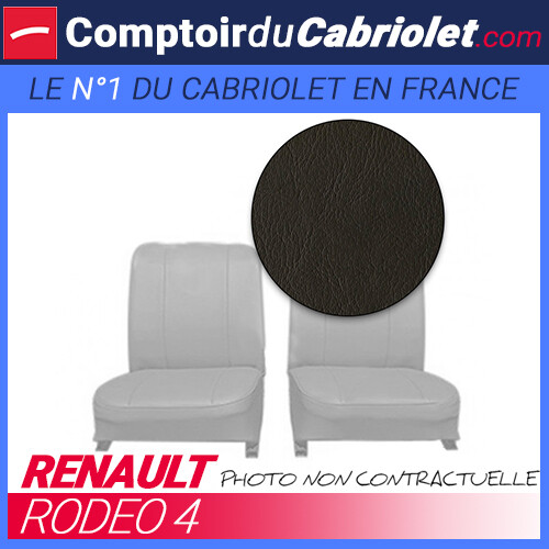 Coiffes de sièges avant Renault Rodeo 4 simili noir haute densité