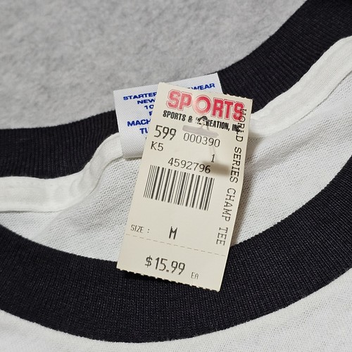 Camisa Atlanta Braves Para Hombre Mediana Blanca 1995 Serie Mundial Béisbol MLB Starter - Imagen 4 de 12