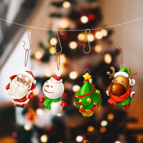 100 Pieces Christmas Ornament Hooks Christmas S Hooks Metal Wire Hooks Heavy ... - Picture 6 of 7