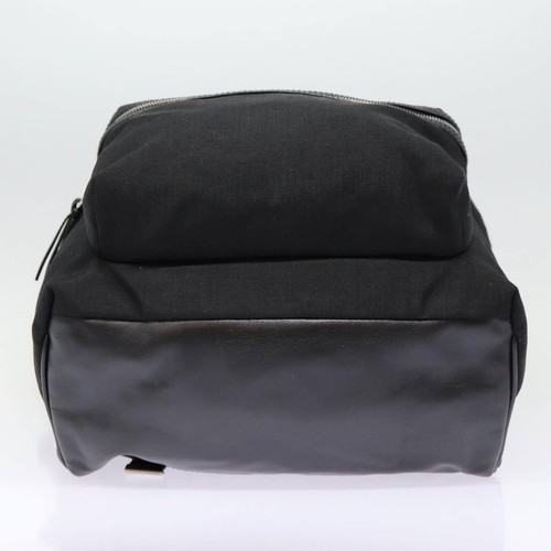 SAINT LAURENT Classic Hunter Backpack Canvas Black Silver Auth yk14364 - Picture 5 of 24