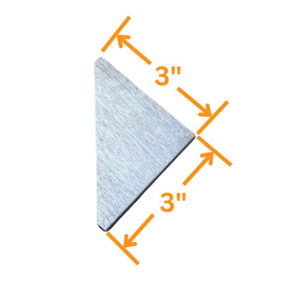 OFFROAD ANONYMOUS 3×3 Basic Triangle Gusset-Material Thickness: 3/16'', QTY: Indi