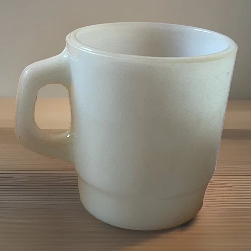Vintage White Anchor Hocking Fire King Barrel Coffee Mug Cup