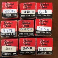 Vintage Electron Vacuum Tubes Lot of 9 Assorted