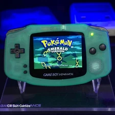 Clear Teal Glow Game Boy Advance GBA iPS LCD USB-C 1800 mAh Rechargeable Battery