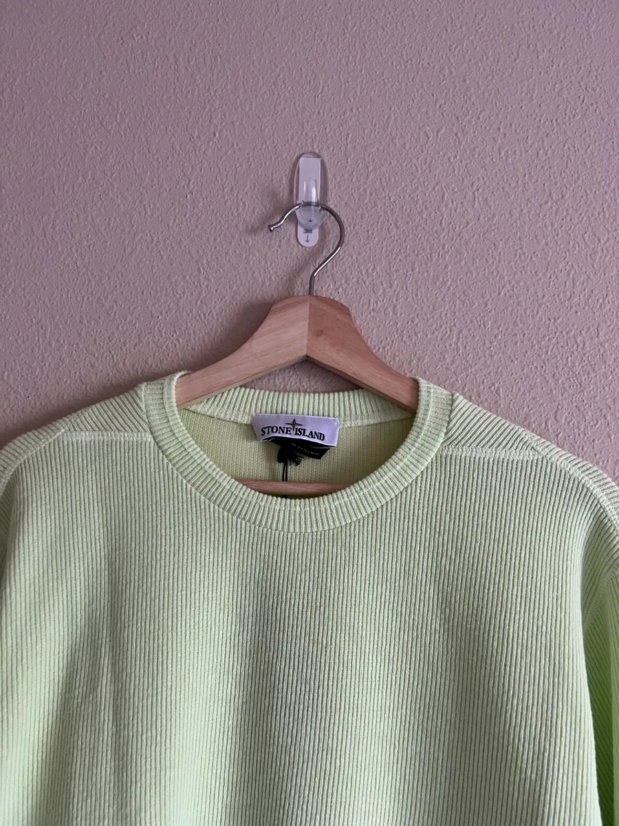 Stone Island Knit Crewneck Sweater - Size Large - Lime Green