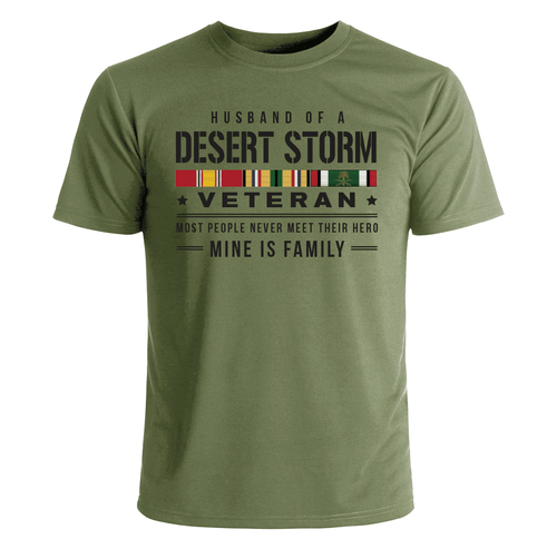 Husband of a Desert Storm Veteran T-Shirt - Picture 2 of 3