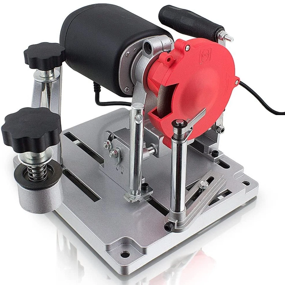 Afilador de hojas de sierra circular eléctrico de 120 voltios con ruedas Diamond y Emory Foto 2 de 4