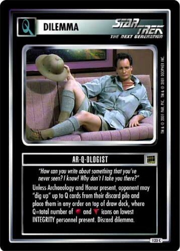 Star Trek: Ar-Q-ologist [Ungraded] Holodeck Adventures STCCG Decipher 1E - Picture 1 of 1