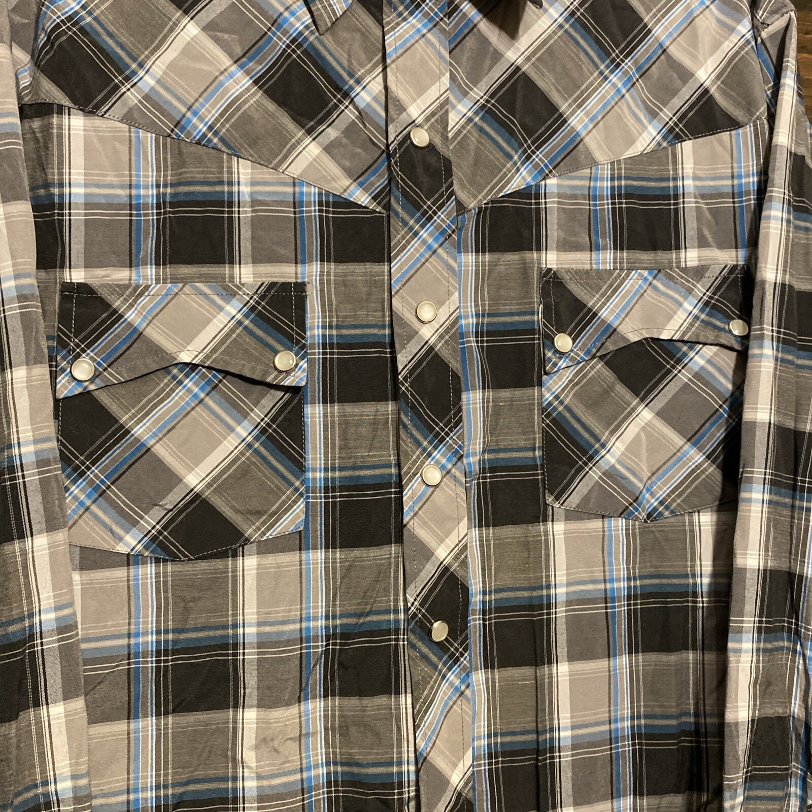 Renegade Pearl Snap Button Up Shirt Size Medium M… - image 4