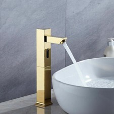 11.8 inch Gold Touchless Bathroom Basin Sink Mixer Sensor Faucet Single Hole Tap