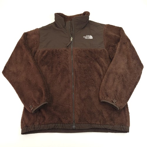 The North Face Jacket Youth XL Brown Fleece Full Zip Mock Neck Warm