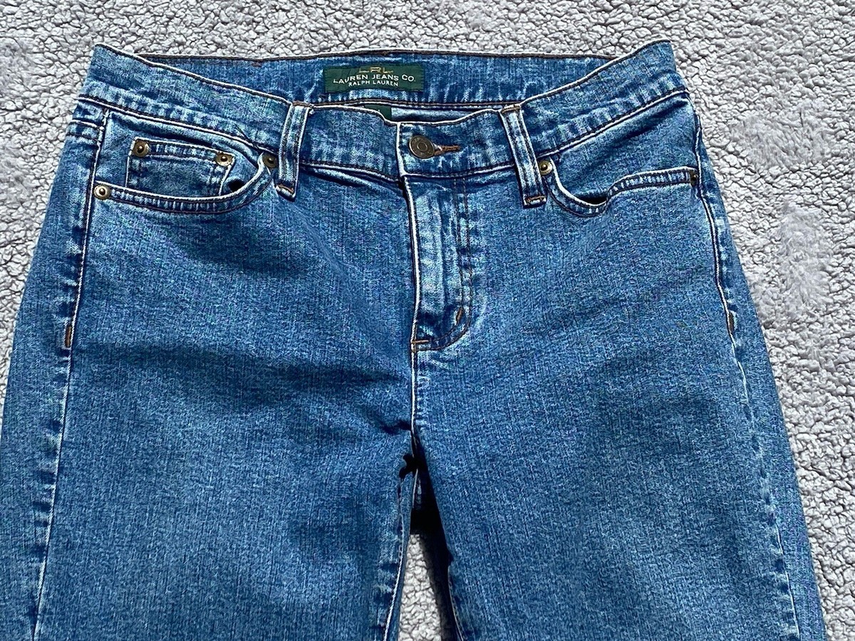 LRL Lauren Jeans Co Jeans, Classic Straight, Sz 4 Blue Denim | eBay