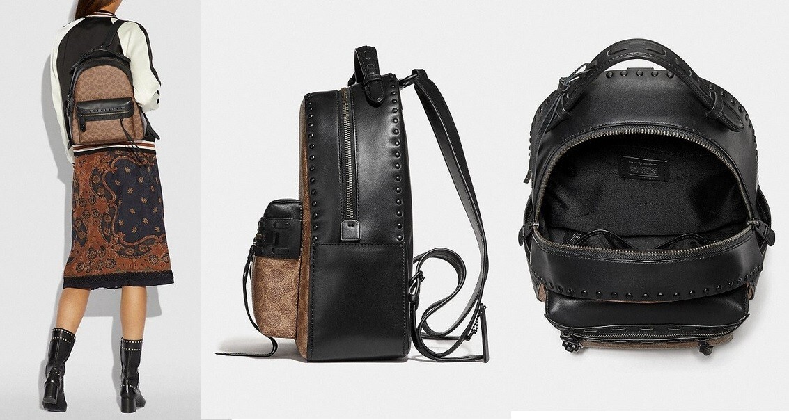 Coach ◆ 37466 Campus Backpack Signature Canvas Whipstitch COACH 37466 Campus Backpack in Signature Canvas With