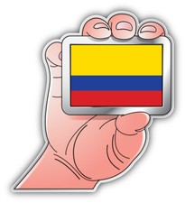 Colombia World Flag Hand Car Bumper Sticker Decal - ''SIZES''