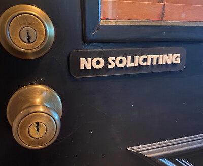 No Soliciting Magnetic Sign